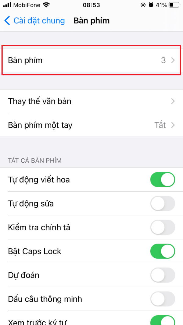 cách cài đặt bàn phím iphone
