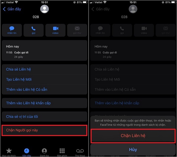 cách chặn số lạ trên iphone