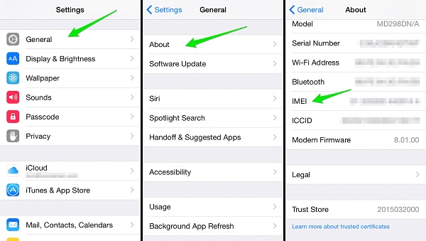 cách check imei iphone