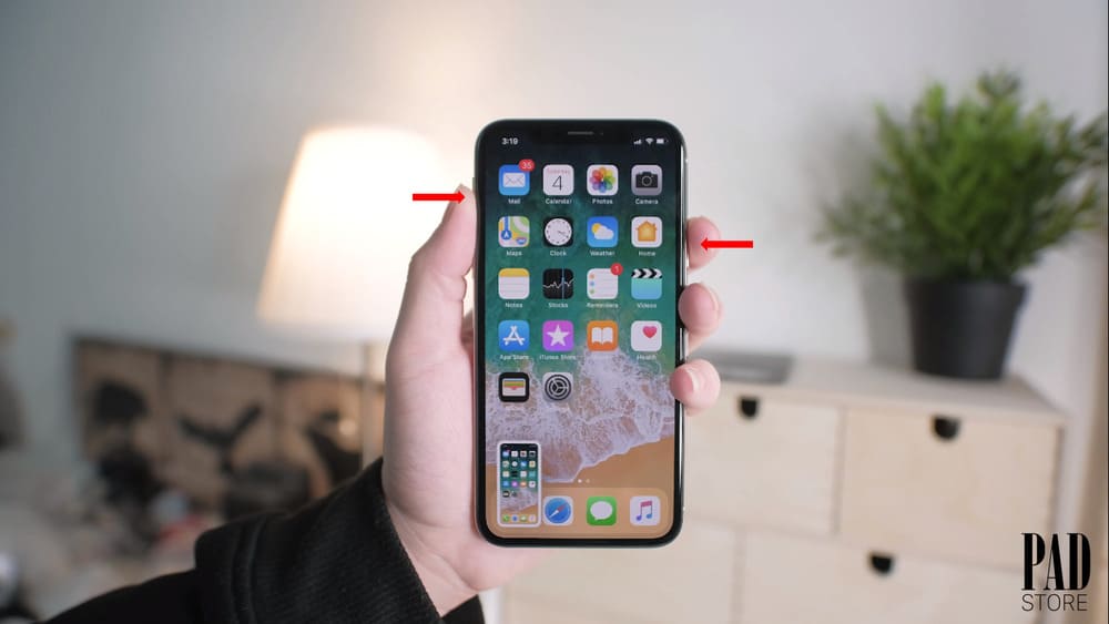 cách chụp màn hình iphone x