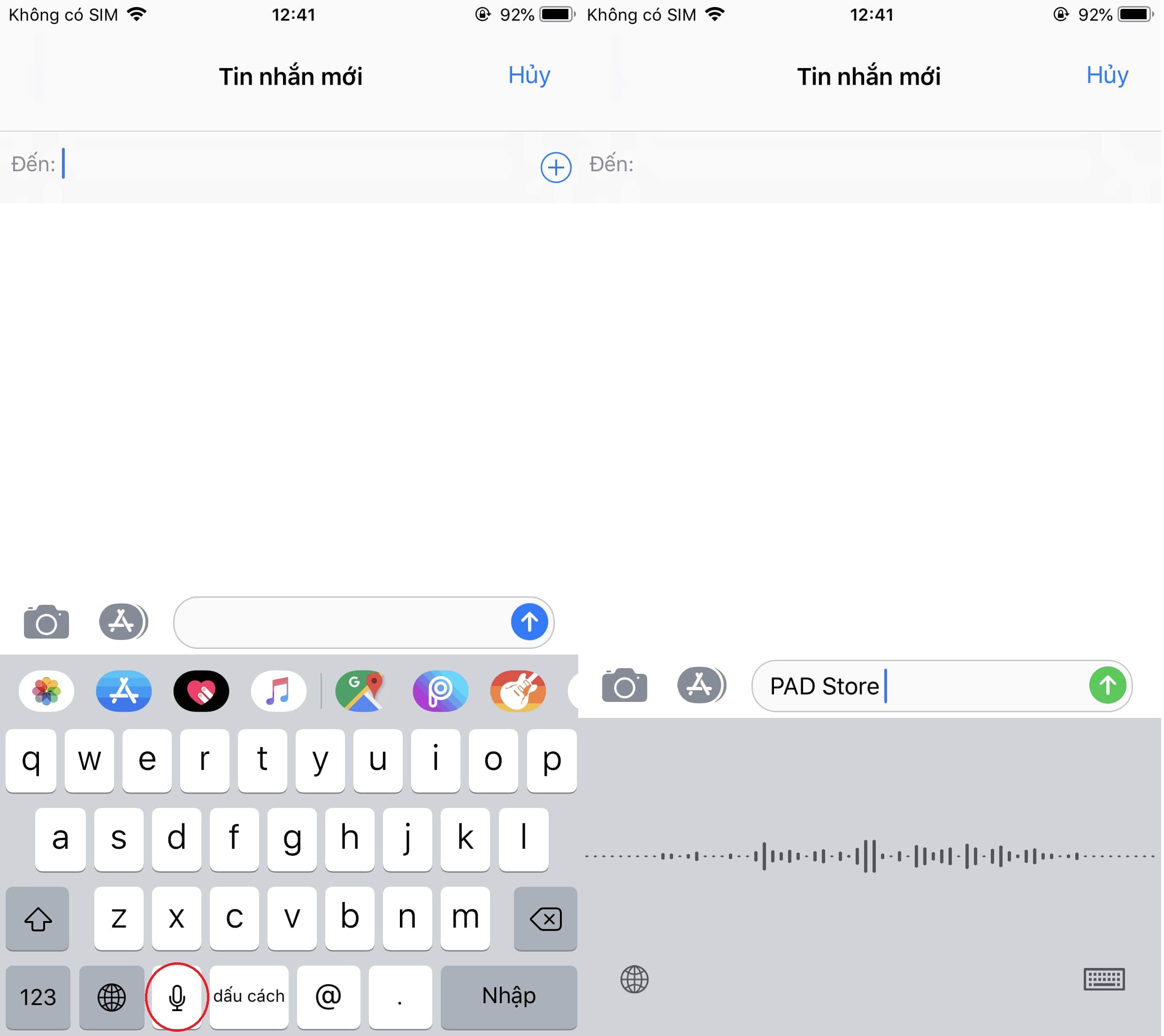 cách đọc chính tả tin nhắn văn bản