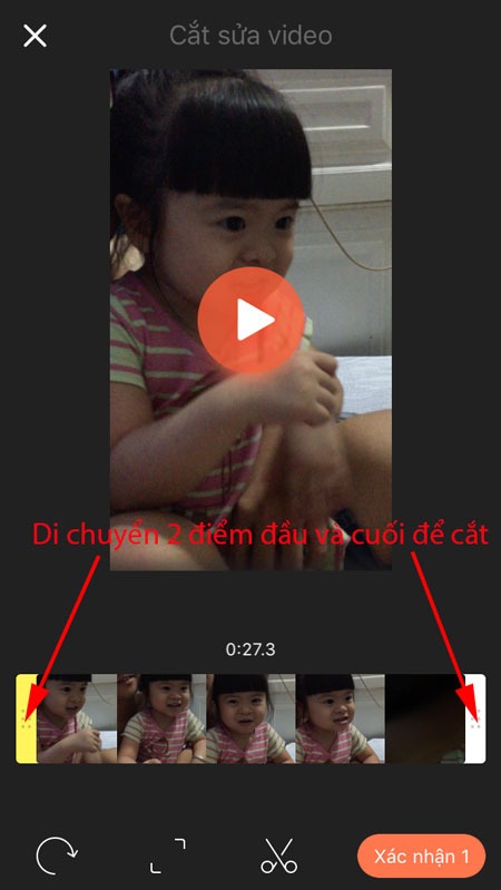 cách ghép clip trên iphone