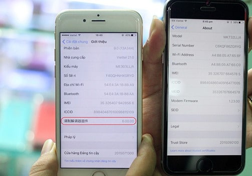 phân biệt iphone 6s thật và giả