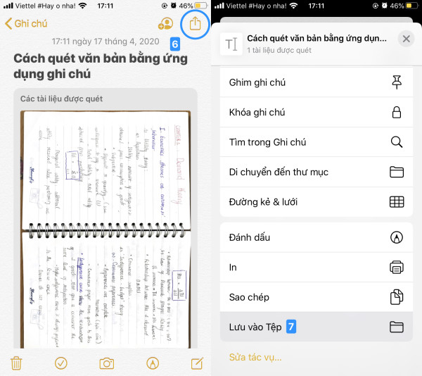 cách scan trên iphone
