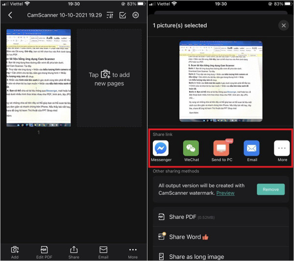 cách sử dụng camscanner trên iphone
