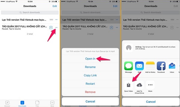 cách tải phim về điện thoại iphone