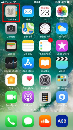 xoa danh ba trong iphone