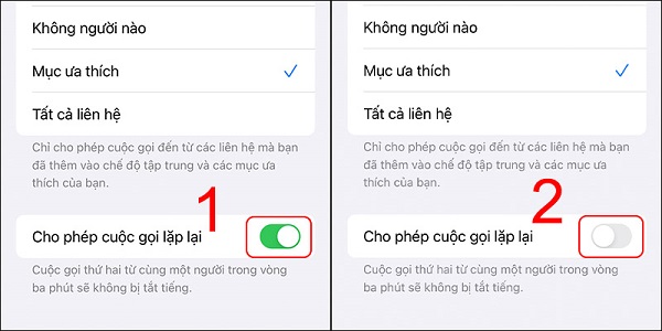 chặn cuộc gọi ngoài danh bạ iphone