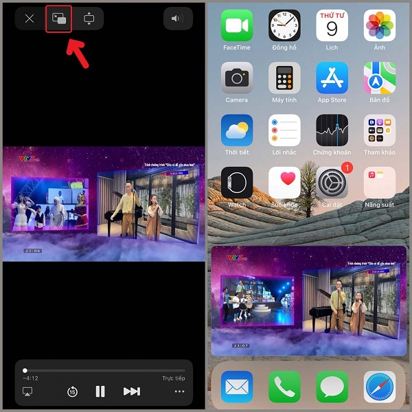 chia màn hình iphone