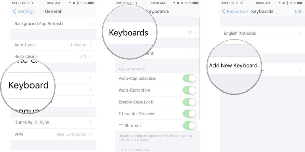 đổi bàn phím iphone