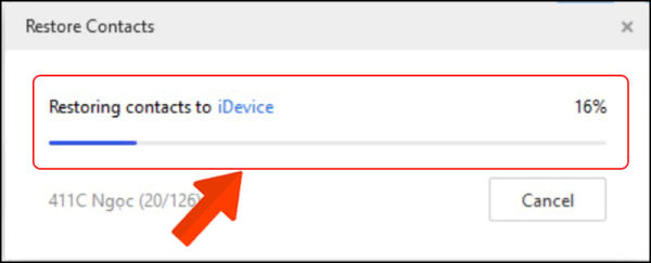 lấy lại danh bạ từ icloud