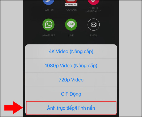 lấy video làm hình nền iphone
