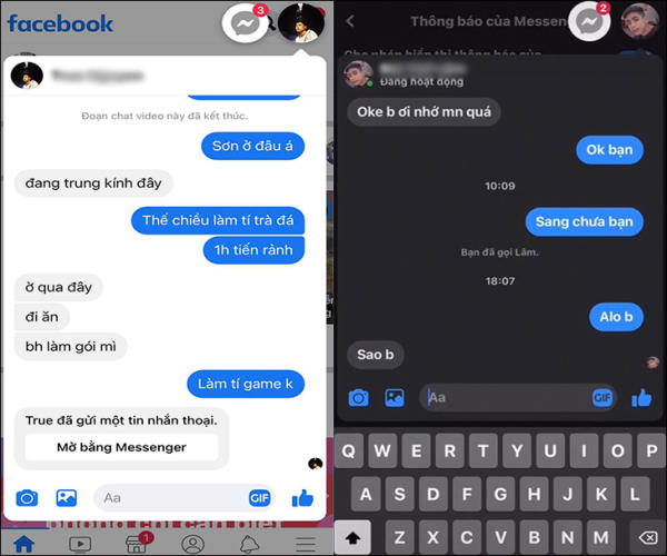 mở bong bóng chat trên iphone