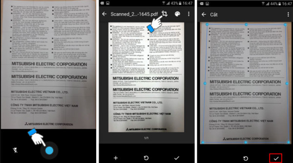 scan tài liệu bằng điện thoại iphone