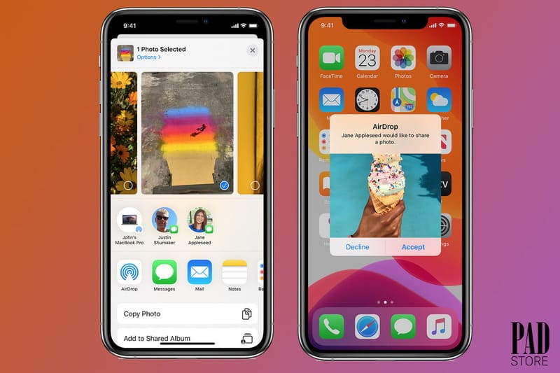 sử dụng airdrop iphone