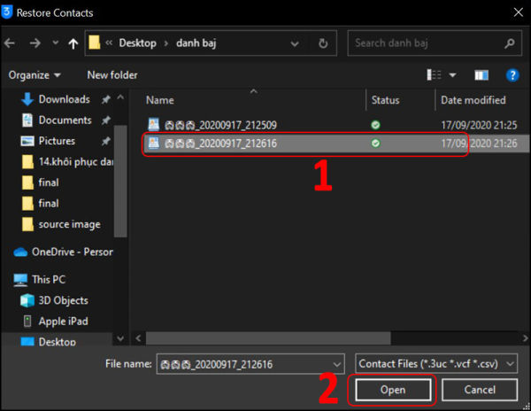 tìm danh bạ trên icloud iphone